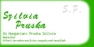 szilvia pruska business card